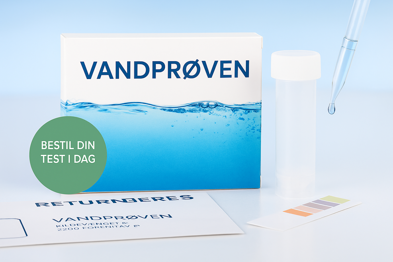 Vandprøvekit og efterfølgende rapport